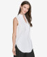 Women's Sleeveless V-Neck Shirttail Top