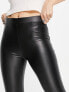 JDY leather look leggings in black