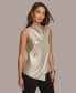 Donna Karan Women's Sleeveless Metallic Blouse