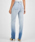 Women's High-Rise Straight-Leg Ombré Denim Jeans, Created for Macy's