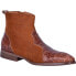 Dingo Dunn Croc Zippered Mens Brown Casual Boots DI222-BRN