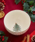 Christmas Tree Polka Dot Rice Bowls, Set of 4