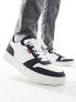 Levi's Drive leather trainer in navy with logo