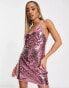 Jaded Rose embellished cami mini dress in metallic pink