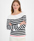 Women's Striped Long-Sleeve Sweater