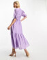 & Other Stories tiered volume maxi dress in lilac