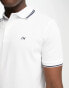 Selected Homme polo in white with tipping