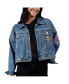 Women's Minnesota Vikings First Finish Medium Denim Full-Button Jacket