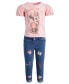 Toddler & Little Girls 2-Pc. Minnie Mouse Cotton T-Shirt & Jeans Set