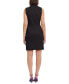 Women's Bow-Detail Mock-Neck Mini Dress