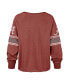 Women's Crimson Distressed Alabama Crimson Tide Allie Modest Raglan Long Sleeve Cropped T-shirt