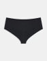 ASOS DESIGN 3 pack no VPL hipster short brief in black