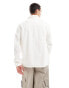 ONLY & SONS relaxed fit cord overshirt with 5th Ave embroidery in cream