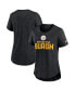 Women's Heather Black Pittsburgh Steelers Local Fashion Tri-Blend T-shirt