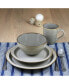 Allure 16 Piece Dinnerware Set, Service for 4