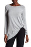 Karen Kane 151826 Women's Asymmetric Pick Up Gray Sweater Sz. L