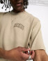 Dickies aitkin left chest varsity logo t-shirt in sand