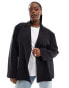 COLLUSION Plus relaxed oversized blazer co-ord in black