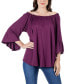 Women's Bell Sleeve Loose Fit Tunic Top