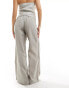 & Other Stories linen blend fluid wide leg trousers in grey