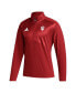 Men's Crimson Indiana Hoosiers Sideline AEROREADY Raglan Sleeve Quarter-Zip Jacket