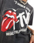 Stradivarius mtv graphic t-shirt in grey