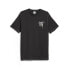 Puma Classics Graphic Crew Neck Short Sleeve T-Shirt Mens Black Casual Tops 6213