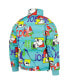 Men's Teal Peanuts Snoopy Joe Cool Puffer Raglan Full-Zip Jacket