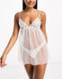 ASOS DESIGN Lorna bridal premium embroidered chemise in white