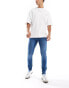 DTT stretch skinny fit jeans in mid blue