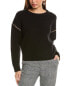 Elie Tahari Drop-Shoulder Chain Wool-Blend Sweater Women's