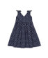 Little Girls Sleeveless Bow Shoulder Swing Dress in Linen