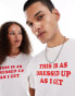 COLLUSION Unisex slogan t-shirt 'dressed up'