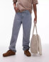 Topman straight jeans in summer light wash tinted blue