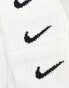 Nike Training Everyday Cushioned 3 pack ankle sock in white