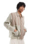 Reclaimed Vintage spliced long sleeve shirt in brown check