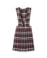 Little Girls V-Neck Pleated Plaid Jumper