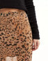 ASOS DESIGN sheer maxi skirt in leopard print