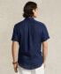 Men's Short-Sleeve Linen Button-Up