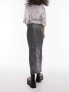 Topshop acid wash jersey skirt in washed charcoal