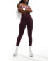 ASOS 4505 Icon bum sculpt gym legging in burgundy