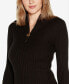 Black Label Women's Ribbed Quarter-Zip Sweater