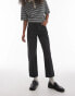 Topshop cropped mid rise Runway jeans in washed black