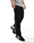 Obey hardwork flooded pant with straight leg in washed black