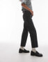 Topshop cropped mid rise Runway jeans in washed black