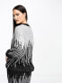 Y.A.S sparkly ombre jumper co-ord in silver and black