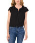 Women's Scalloped Cap Sleeve Blouse