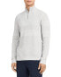 Theory Walton Quarter Zip Mixed Rib Sweater Cotton Glacier Gray Size XL