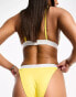 Tommy Jeans archive high rise bikini bottom in yellow