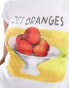 ASOS DESIGN baby tee with des oranges graphic in cream